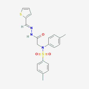 molecular formula C21H21N3O3S2 B298099 4-methyl-N-(4-methylphenyl)-N-{2-oxo-2-[2-(2-thienylmethylene)hydrazino]ethyl}benzenesulfonamide 