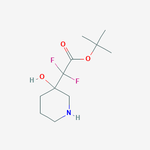 molecular formula C11H19F2NO3 B2980991 Tert-butyl 2,2-difluoro-2-(3-hydroxypiperidin-3-yl)acetate CAS No. 2287280-12-8