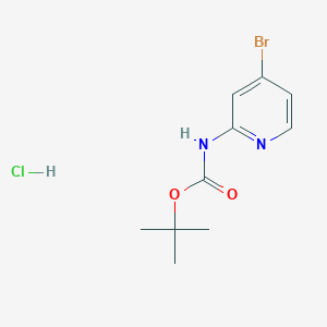 molecular formula C10H14BrClN2O2 B2980998 叔丁基（4-溴-2-吡啶基）氨基甲酸酯盐酸盐 CAS No. 2121653-47-0