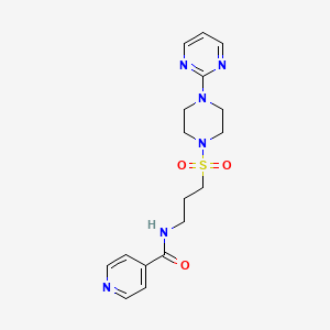 N-(3-((4-(pyrimidin-2-yl)piperazin-1-yl)sulfonyl)propyl)isonicotinamide