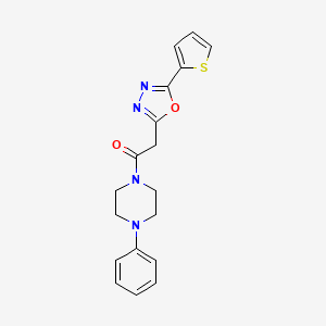 1-(4-Phenylpiperazin-1-yl)-2-(5-(thiophen-2-yl)-1,3,4-oxadiazol-2-yl)ethanone