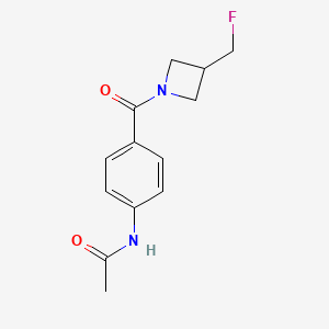 molecular formula C13H15FN2O2 B2981020 N-(4-(3-(氟甲基)氮杂环丁烷-1-羰基)苯基)乙酰胺 CAS No. 2034605-80-4