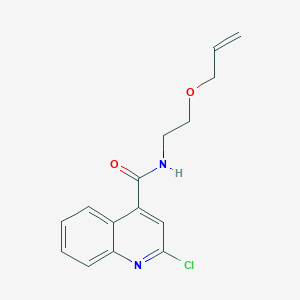molecular formula C15H15ClN2O2 B2981022 2-chloro-N-[2-(prop-2-en-1-yloxy)ethyl]quinoline-4-carboxamide CAS No. 1797143-68-0