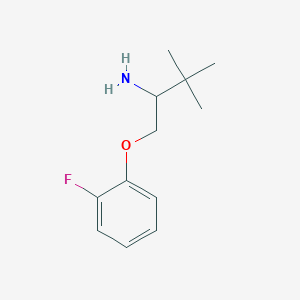molecular formula C12H18FNO B2981025 1-(2-氨基-3,3-二甲基丁氧基)-2-氟苯 CAS No. 954272-86-7