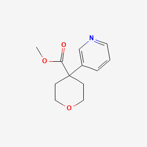 molecular formula C12H15NO3 B2981033 Methyl 4-(pyridin-3-yl)oxane-4-carboxylate CAS No. 1402232-59-0
