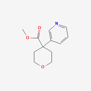 molecular formula C12H15NO3 B2981033 4-(吡啶-3-基)氧杂环-4-甲酸甲酯 CAS No. 1402232-59-0