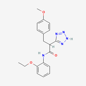 molecular formula C19H21N5O3 B2981037 N-(2-ethoxyphenyl)-3-(4-methoxyphenyl)-2-(2H-tetrazol-5-yl)propanamide CAS No. 483993-18-6