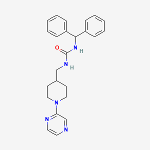 1-Benzhydryl-3-((1-(pyrazin-2-yl)piperidin-4-yl)methyl)urea