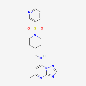 5-Methyl-N-[(1-pyridin-3-ylsulfonylpiperidin-4-yl)methyl]-[1,2,4]triazolo[1,5-a]pyrimidin-7-amine