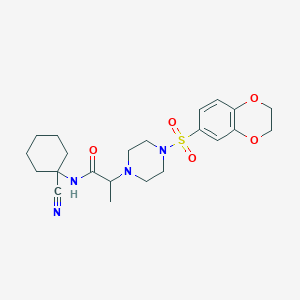 N-(1-cyanocyclohexyl)-2-[4-(2,3-dihydro-1,4-benzodioxin-6-ylsulfonyl)piperazin-1-yl]propanamide