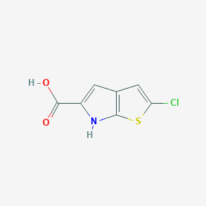 molecular formula C7H4ClNO2S B2981047 2-Chloro-6H-thieno[2,3-b]pyrrole-5-carboxylic acid CAS No. 332099-03-3