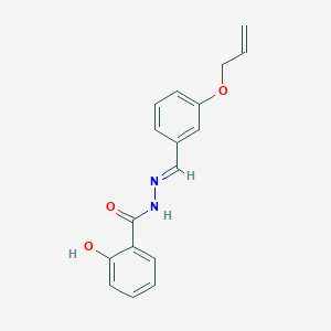 molecular formula C17H16N2O3 B298105 N'-[3-(allyloxy)benzylidene]-2-hydroxybenzohydrazide 