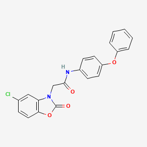 2-(5-chloro-2-oxobenzo[d]oxazol-3(2H)-yl)-N-(4-phenoxyphenyl)acetamide