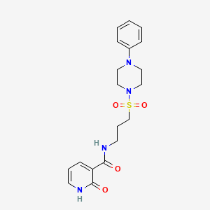 2-oxo-N-(3-((4-phenylpiperazin-1-yl)sulfonyl)propyl)-1,2-dihydropyridine-3-carboxamide