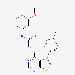 N-(3-methoxyphenyl)-2-{[5-(4-methylphenyl)thieno[2,3-d]pyrimidin-4-yl]sulfanyl}acetamide