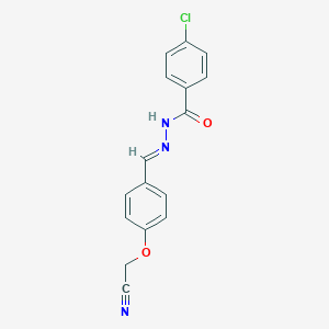 molecular formula C16H12ClN3O2 B298108 4-chloro-N'-[4-(cyanomethoxy)benzylidene]benzohydrazide 