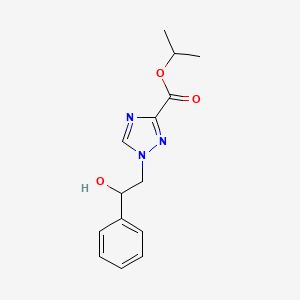 molecular formula C14H17N3O3 B2981082 Propan-2-yl 1-(2-hydroxy-2-phenylethyl)-1,2,4-triazole-3-carboxylate CAS No. 2380186-28-5