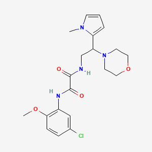 molecular formula C20H25ClN4O4 B2981085 N1-(5-氯-2-甲氧基苯基)-N2-(2-(1-甲基-1H-吡咯-2-基)-2-吗啉基乙基)草酰胺 CAS No. 1049399-00-9