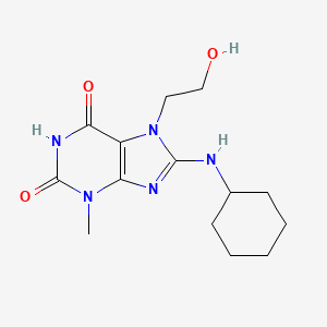8-(cyclohexylamino)-7-(2-hydroxyethyl)-3-methyl-3,7-dihydro-1H-purine-2,6-dione