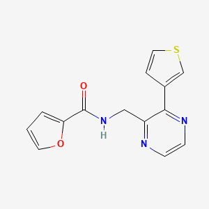 molecular formula C14H11N3O2S B2981099 N-((3-(thiophen-3-yl)pyrazin-2-yl)methyl)furan-2-carboxamide CAS No. 2034368-02-8