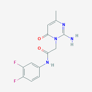 2-[2-amino-4-methyl-6-oxo-1(6H)-pyrimidinyl]-N~1~-(3,4-difluorophenyl)acetamide
