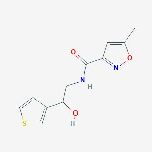 molecular formula C11H12N2O3S B2981113 N-(2-hydroxy-2-(thiophen-3-yl)ethyl)-5-methylisoxazole-3-carboxamide CAS No. 1251699-56-5