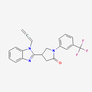 4-(1-(propa-1,2-dien-1-yl)-1H-benzo[d]imidazol-2-yl)-1-(3-(trifluoromethyl)phenyl)pyrrolidin-2-one