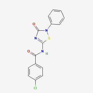 4-chloro-N-(3-oxo-2-phenyl-1,2,4-thiadiazol-5-yl)benzamide