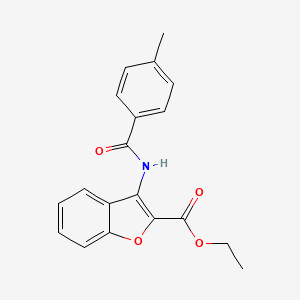 molecular formula C19H17NO4 B2981143 Ethyl 3-(4-methylbenzamido)benzofuran-2-carboxylate CAS No. 477498-75-2