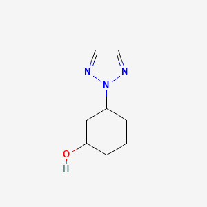 molecular formula C8H13N3O B2981154 3-(Triazol-2-yl)cyclohexan-1-ol CAS No. 1554359-83-9