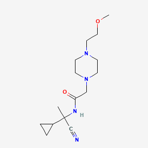 molecular formula C15H26N4O2 B2981155 N-(1-cyano-1-cyclopropylethyl)-2-[4-(2-methoxyethyl)piperazin-1-yl]acetamide CAS No. 1334015-17-6