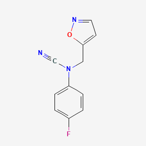 molecular formula C11H8FN3O B2981168 N-cyano-4-fluoro-N-[(1,2-oxazol-5-yl)methyl]aniline CAS No. 2093898-62-3