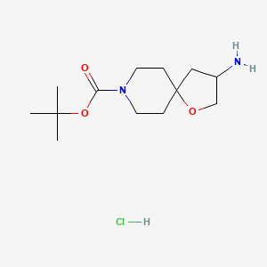 molecular formula C13H25ClN2O3 B2981172 tert-Butyl 3-amino-1-oxa-8-azaspiro[4.5]decane-8-carboxylate hydrochloride CAS No. 2361644-23-5