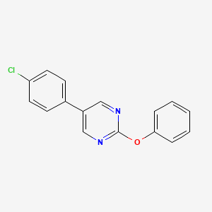 molecular formula C16H11ClN2O B2981177 5-(4-Chlorophenyl)-2-phenoxypyrimidine CAS No. 477890-42-9
