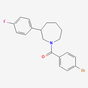 molecular formula C19H19BrFNO B2981183 (4-Bromophenyl)(3-(4-fluorophenyl)azepan-1-yl)methanone CAS No. 1797139-92-4
