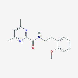 molecular formula C16H19N3O2 B2981191 N-[2-(2-Methoxyphenyl)ethyl]-4,6-dimethylpyrimidine-2-carboxamide CAS No. 2415563-29-8