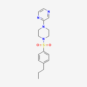 2-[4-(4-Propylphenyl)sulfonylpiperazin-1-yl]pyrazine