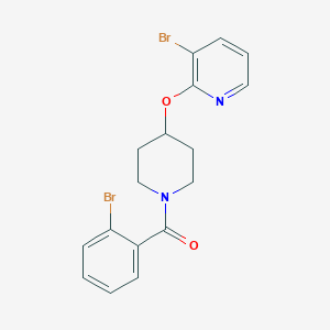 molecular formula C17H16Br2N2O2 B2981201 (2-溴苯基)(4-((3-溴吡啶-2-基)氧基)哌啶-1-基)甲酮 CAS No. 1448060-01-2