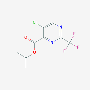 molecular formula C9H8ClF3N2O2 B2981203 Propan-2-yl 5-chloro-2-(trifluoromethyl)pyrimidine-4-carboxylate CAS No. 2503202-60-4