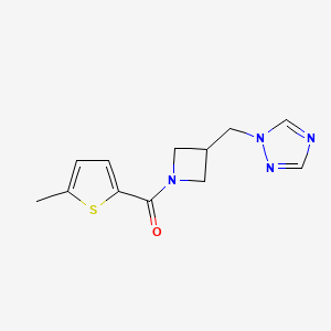 (3-((1H-1,2,4-triazol-1-yl)methyl)azetidin-1-yl)(5-methylthiophen-2-yl)methanone