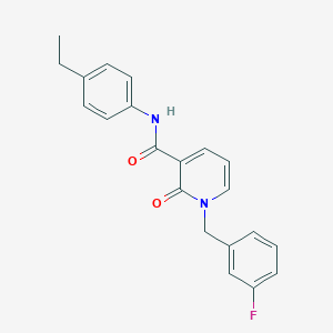 molecular formula C21H19FN2O2 B2981217 N-(4-乙基苯基)-1-(3-氟苄基)-2-氧代-1,2-二氢吡啶-3-甲酰胺 CAS No. 899753-90-3