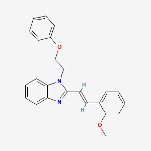 molecular formula C24H22N2O2 B2981218 2-[(E)-2-(2-methoxyphenyl)ethenyl]-1-(2-phenoxyethyl)benzimidazole CAS No. 685097-05-6