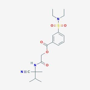 [2-[(2-Cyano-3-methylbutan-2-yl)amino]-2-oxoethyl] 3-(diethylsulfamoyl)benzoate