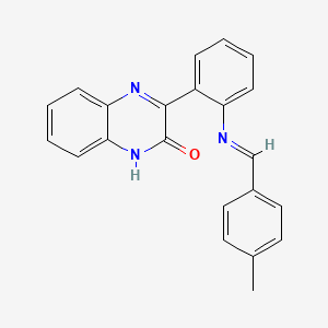 (E)-3-(2-((4-methylbenzylidene)amino)phenyl)quinoxalin-2(1H)-one