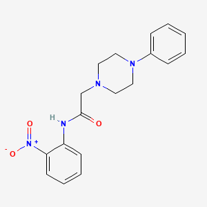 molecular formula C18H20N4O3 B2981223 N-(2-nitrophenyl)-2-(4-phenylpiperazin-1-yl)acetamide CAS No. 329778-81-6