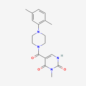 5-(4-(2,5-dimethylphenyl)piperazine-1-carbonyl)-3-methylpyrimidine-2,4(1H,3H)-dione