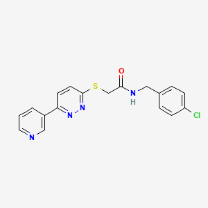B2981228 N-(4-chlorobenzyl)-2-[(6-pyridin-3-ylpyridazin-3-yl)thio]acetamide CAS No. 872988-05-1