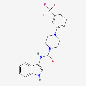 molecular formula C20H19F3N4O B2981234 N-(1H-吲哚-3-基)-4-[3-(三氟甲基)苯基]哌嗪-1-甲酰胺 CAS No. 899736-43-7