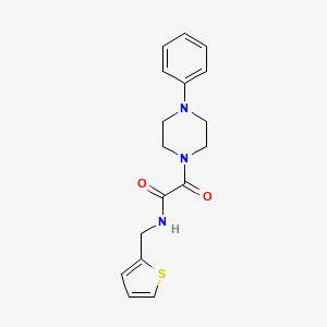 molecular formula C17H19N3O2S B2981238 2-oxo-2-(4-phenylpiperazin-1-yl)-N-(thiophen-2-ylmethyl)acetamide CAS No. 941938-84-7