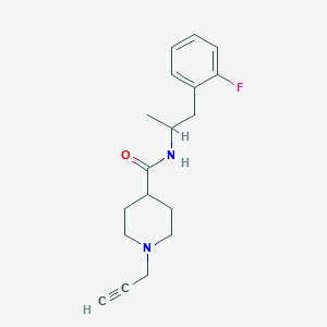 molecular formula C18H23FN2O B2981243 N-[1-(2-fluorophenyl)propan-2-yl]-1-(prop-2-yn-1-yl)piperidine-4-carboxamide CAS No. 1252264-34-8